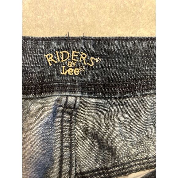 Riders Lee 16W shorts dark blue deep wide front pockets - Picture 6 of 10